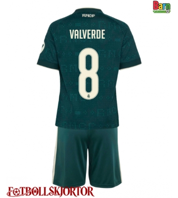 Real Madrid Federico Valverde #8 Borta Kläder Barn 2026-27 Kortärmad (+ Korta byxor)